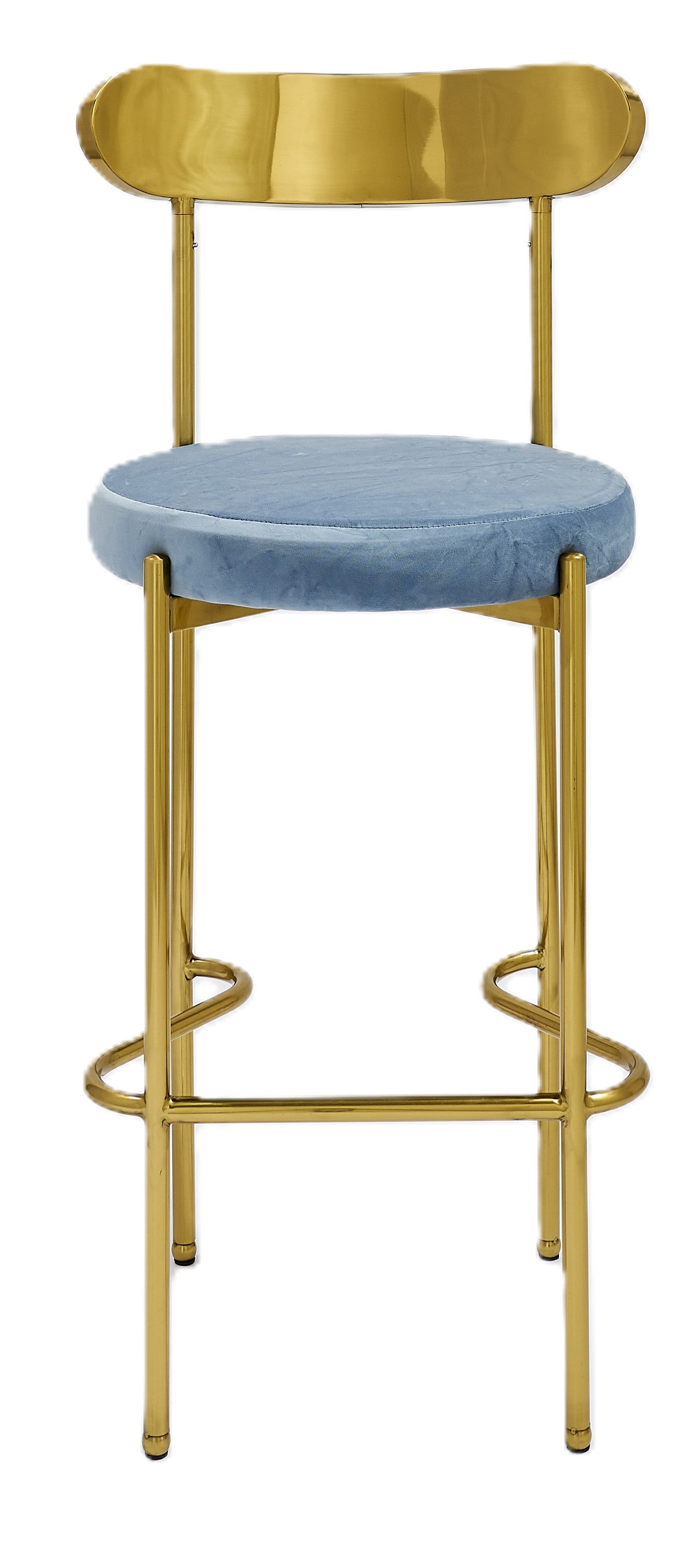 Ezra Gold Barstool - Sea Blue