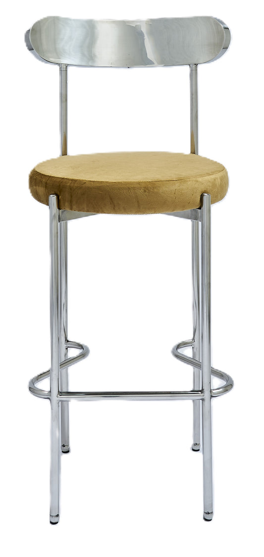Ezra Silver Barstool - Champagne