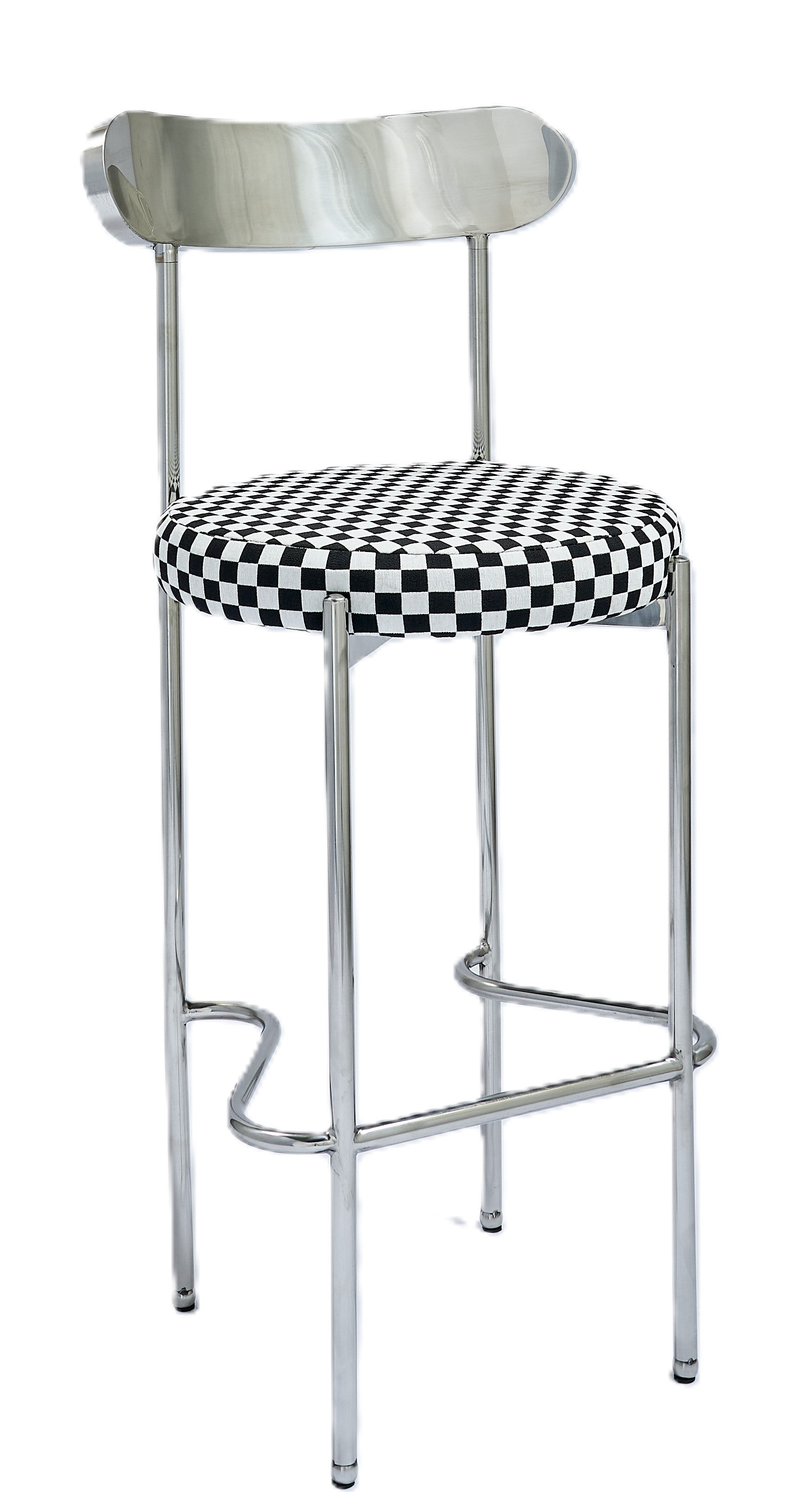 Ezra Silver Barstool - Mackenzie