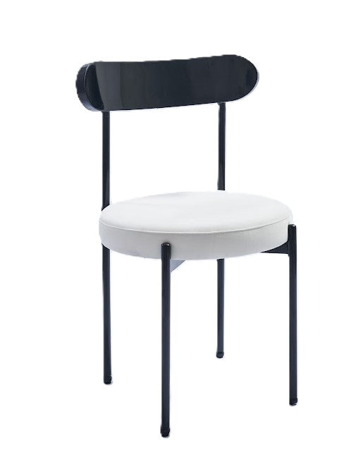 Ezra Black Chair- White