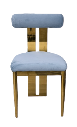 Cali Dining Chair - Gold/Sea Blue
