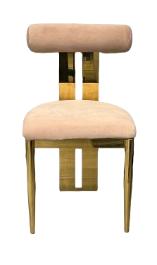 Cali Dining Chair - Gold/Blush
