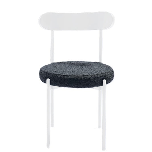 Ezra White Chair- Black Boucle
