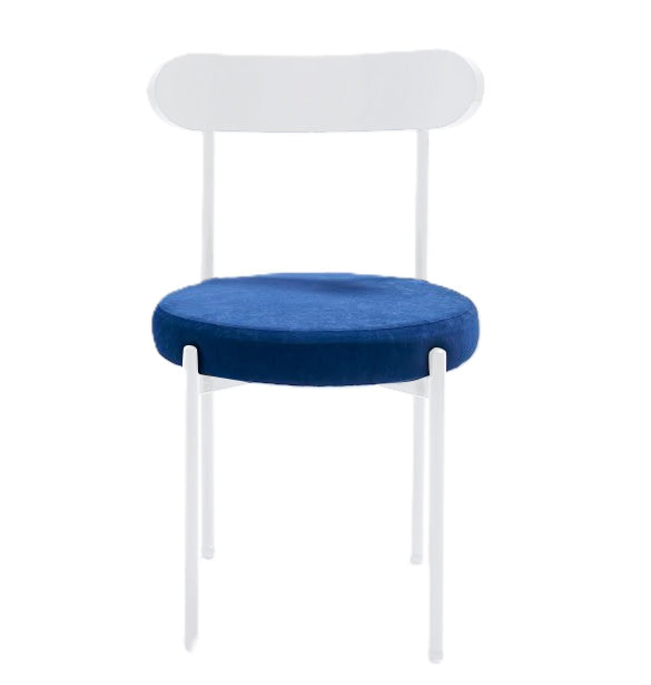 Ezra White Chair- Navy Blue
