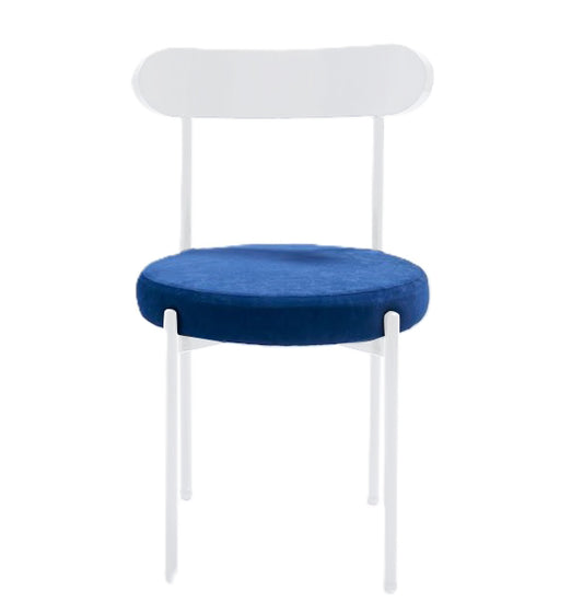 Ezra White Chair- Navy Blue