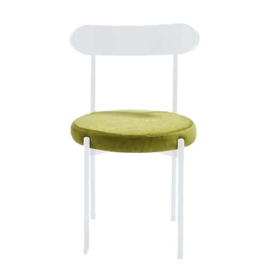 Ezra White Chair- Olive Green