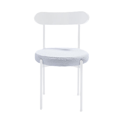 Ezra White Chair- White Boucle