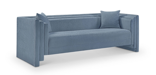 Georgi Chenille Sofa - Light Blue