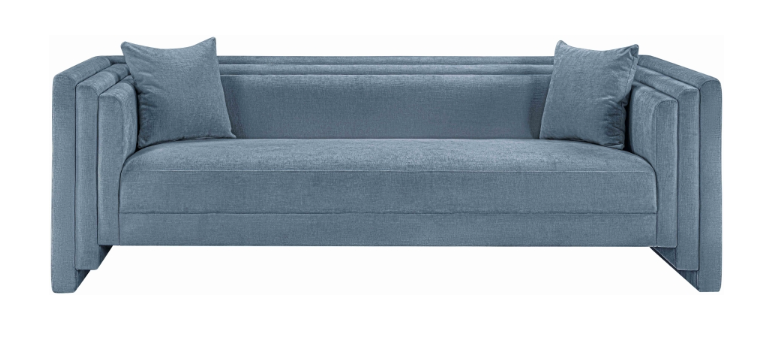 Georgi Chenille Sofa - Light Blue