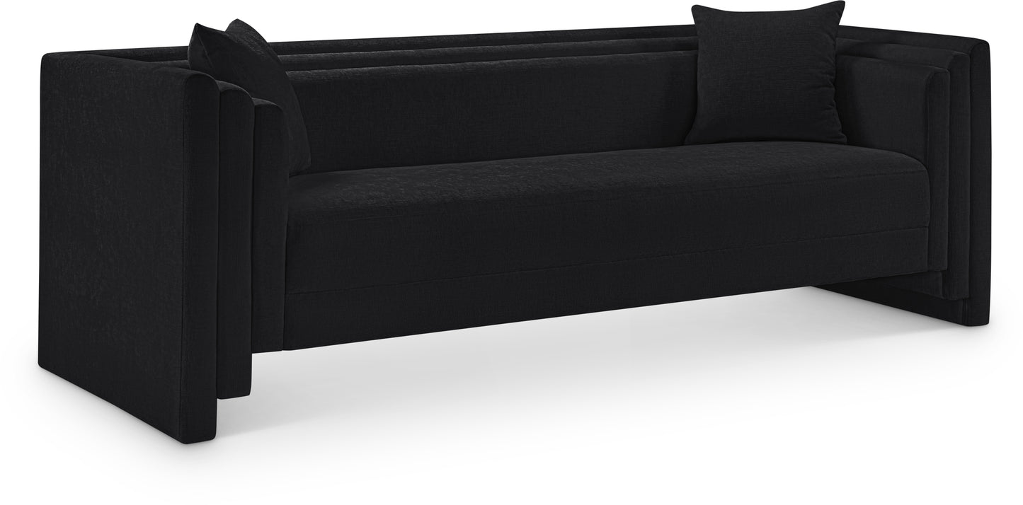Georgi Chenille Sofa - Black