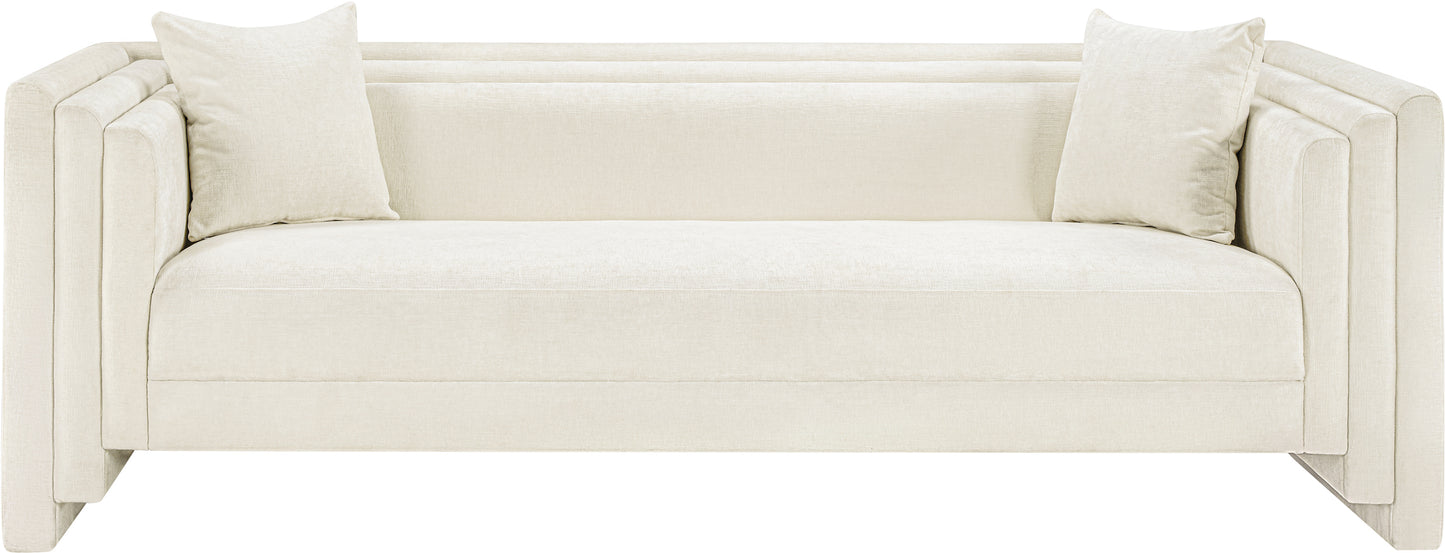 Georgi Chenille Sofa - Cream