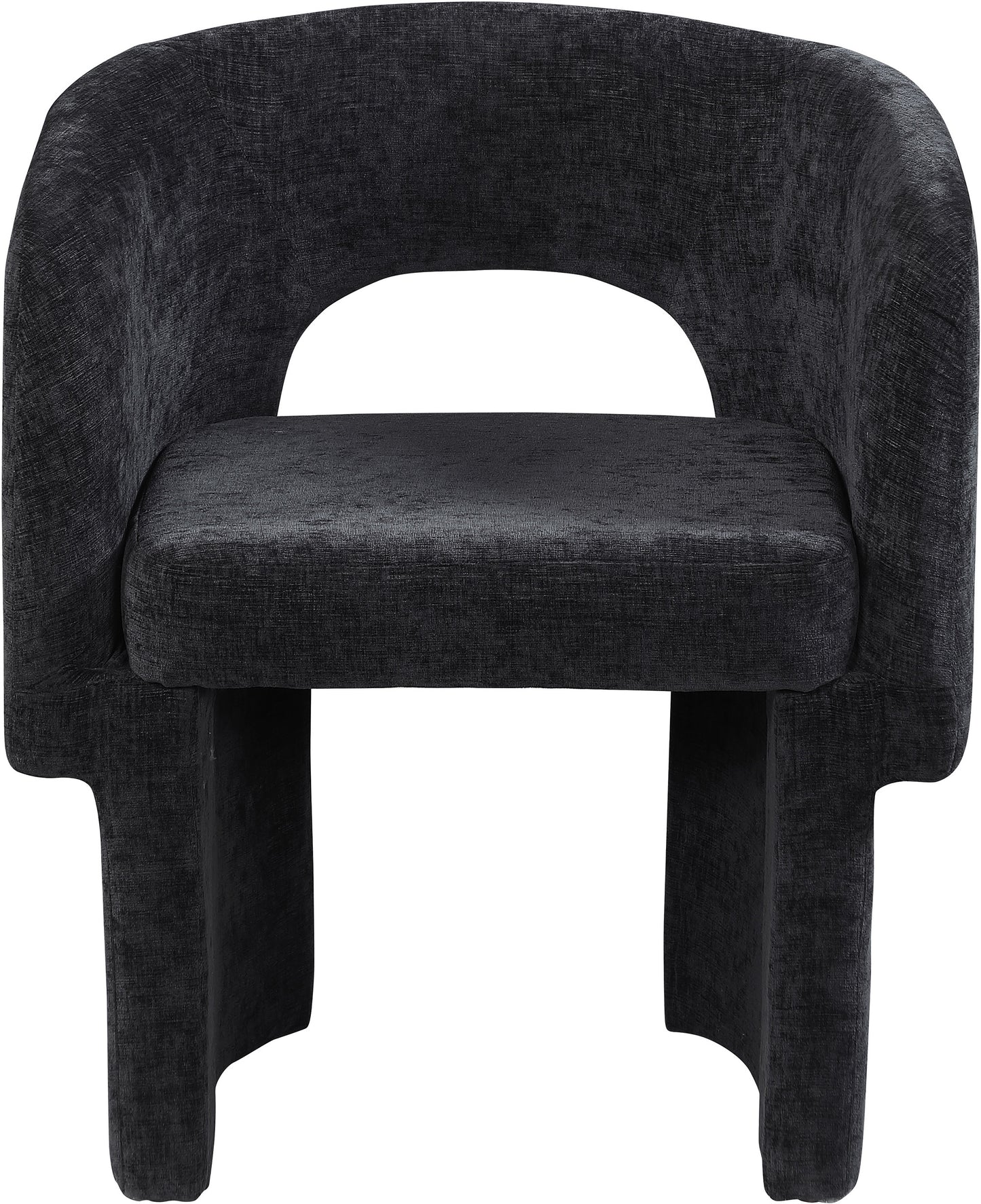 Kai Chenille Accent Chair - Black