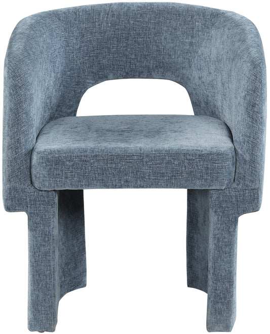 Kai Chenille Accent Chair - Light Blue