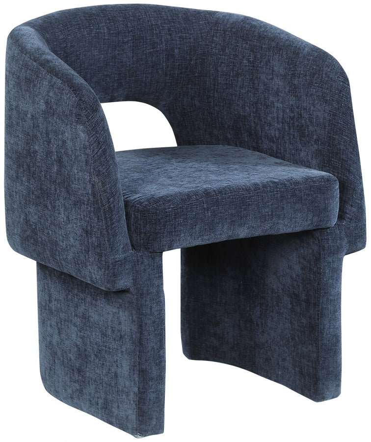Kai Chenille Accent Chair - Navy Blue