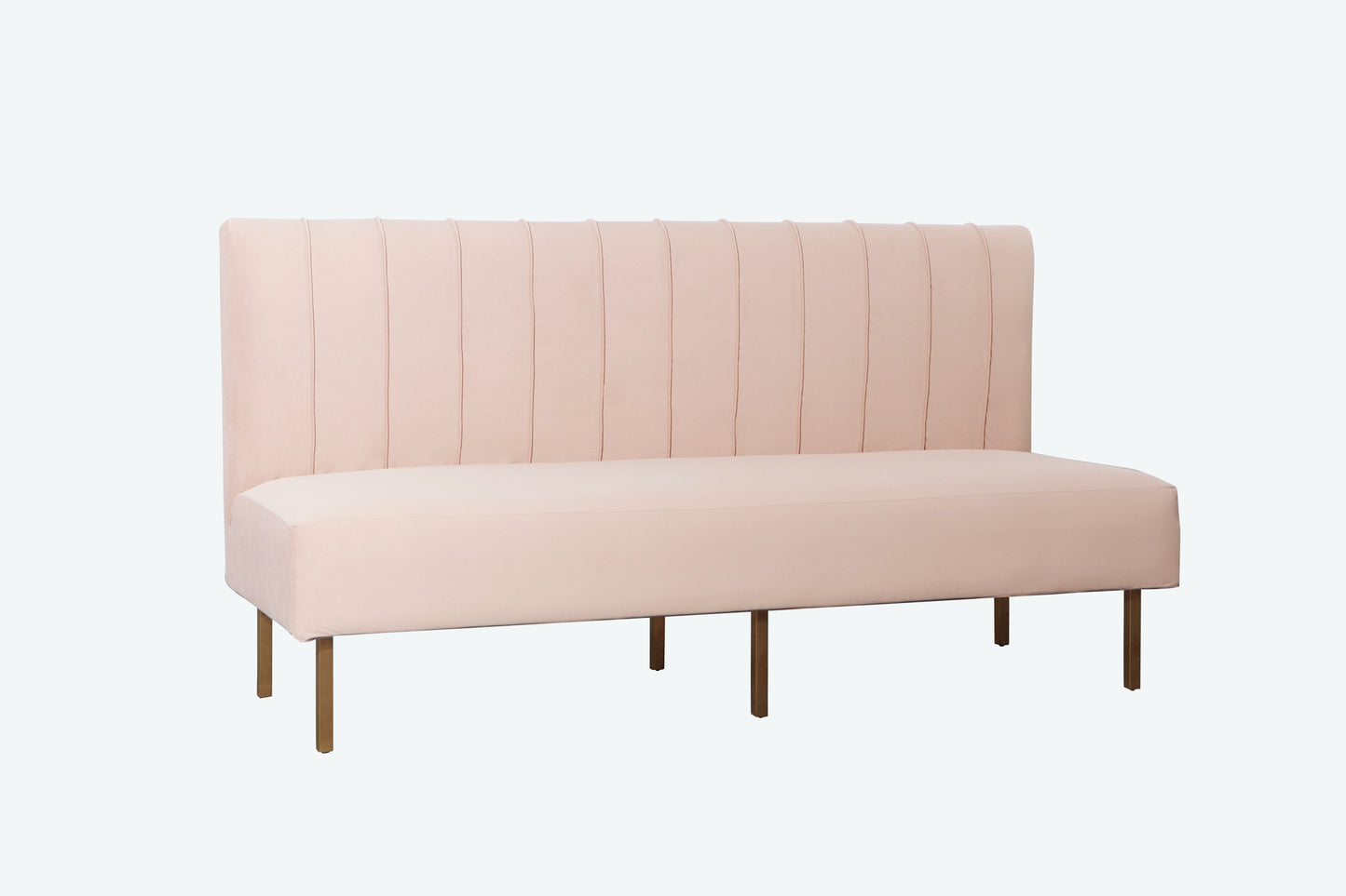 Brooklyn Ridge Armless Sofa - Blush