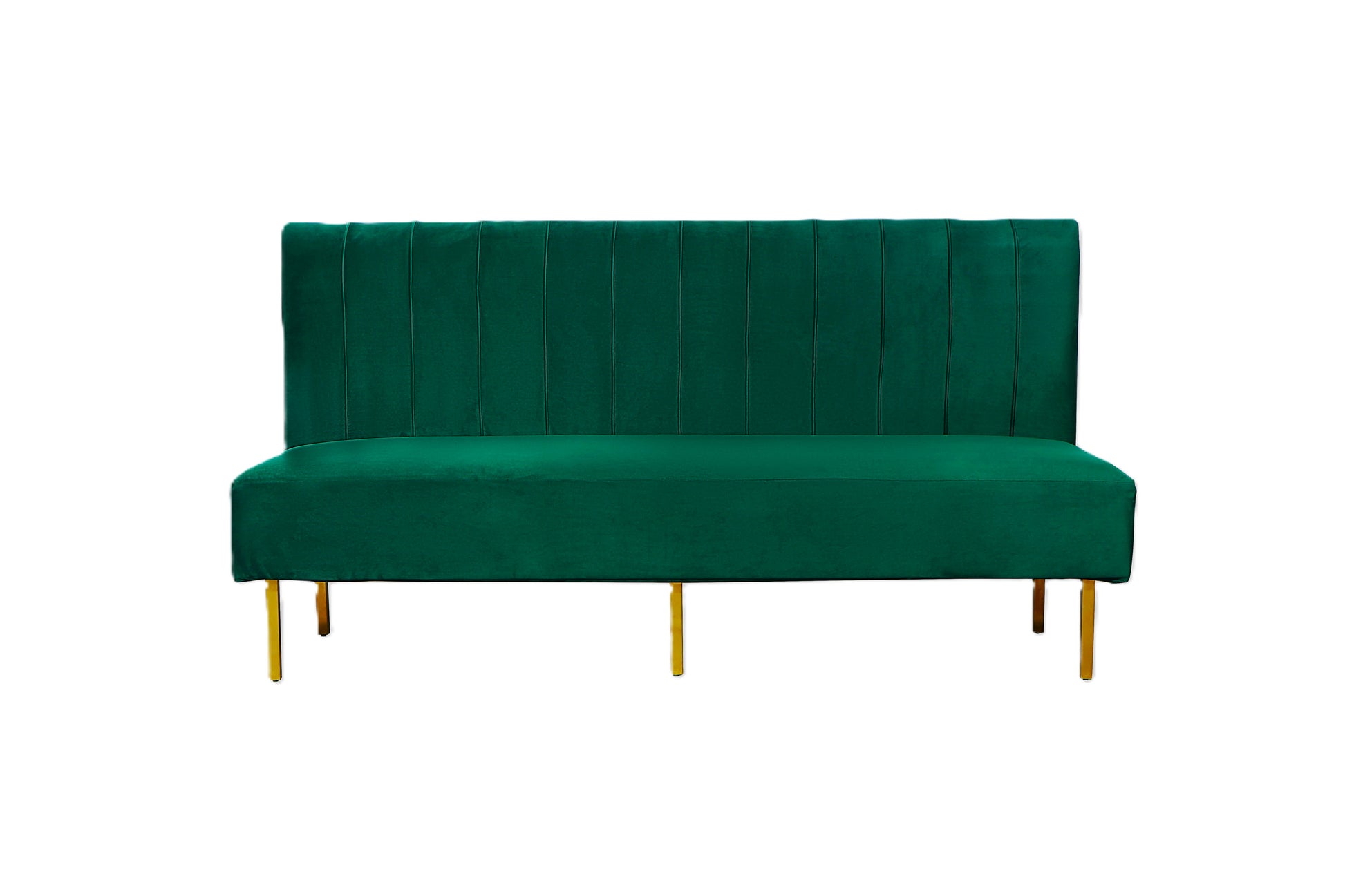 Brooklyn Ridge Armless Sofa - Emerald Green