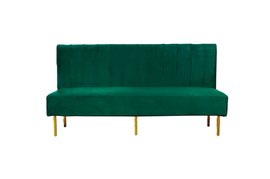 Brooklyn Ridge Armless Sofa - Emerald Green
