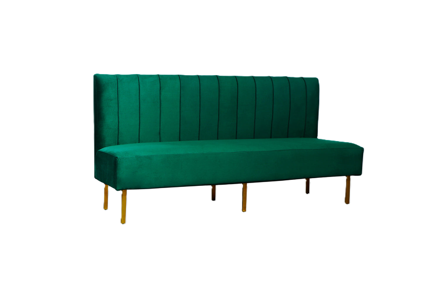Brooklyn Ridge Armless Sofa - Emerald Green