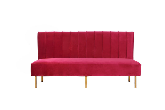 Brooklyn Ridge Armless Sofa - Maroon
