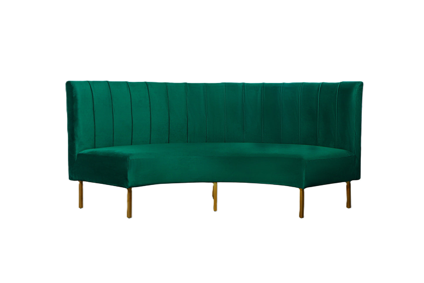 Brooklyn Ridge Banquette - Emerald Green