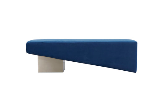Beckham Bench - Silver/Navy Blue