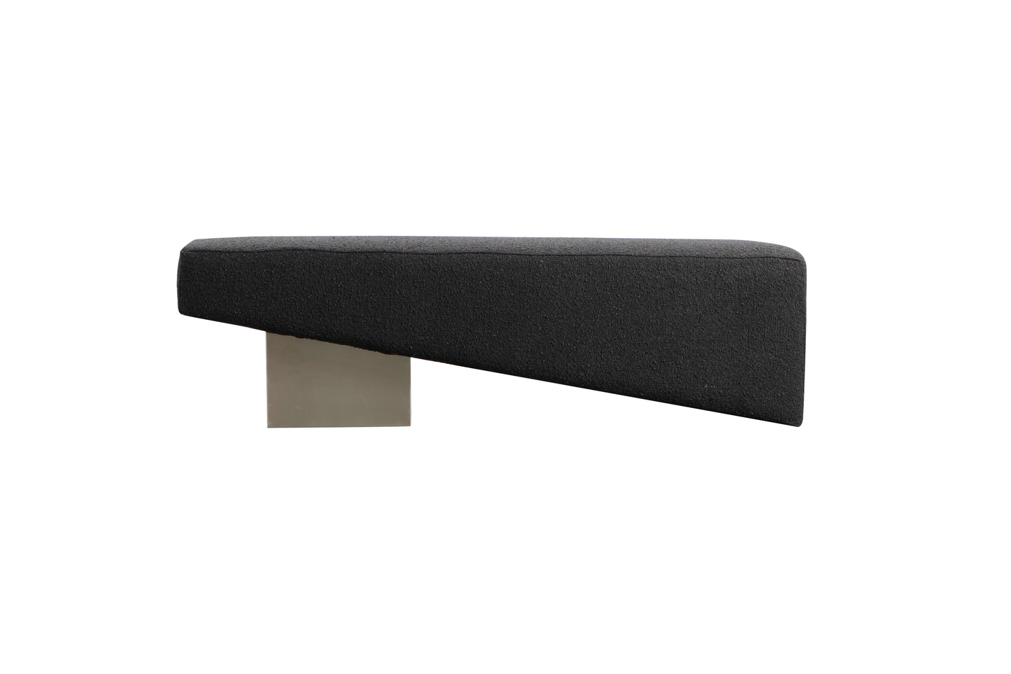 Beckham Bench - Silver/Black Boucle