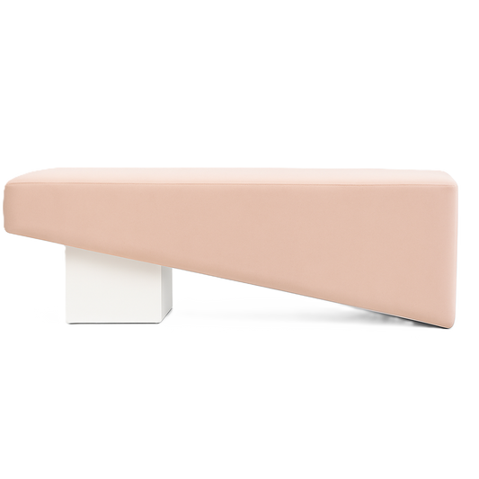 Beckham Bench - White/Blush