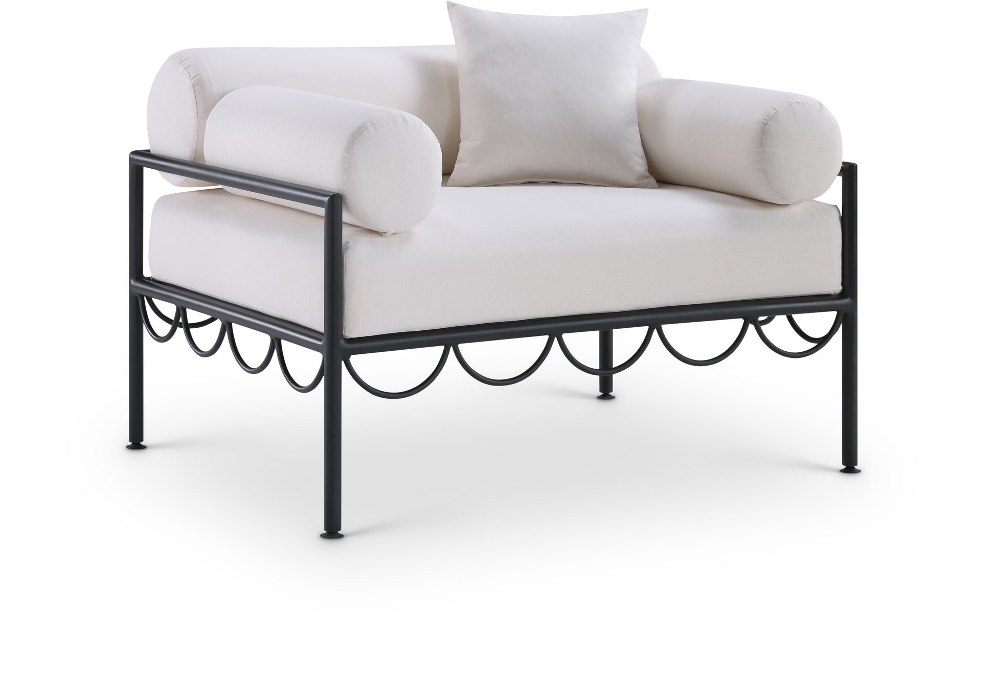 Portofino Armchair - Cream / Black 