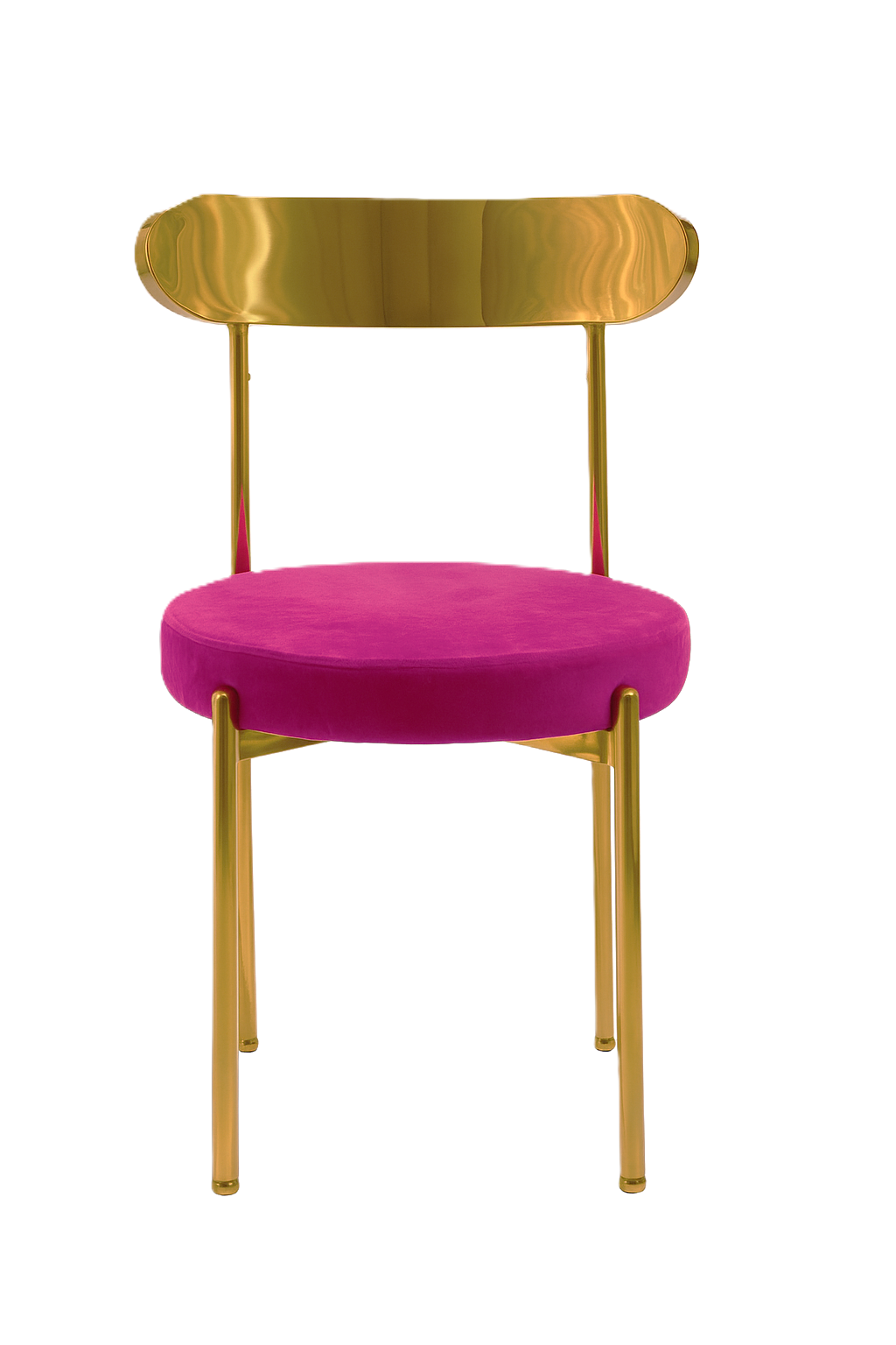 Ezra Gold Chair - Magenta 