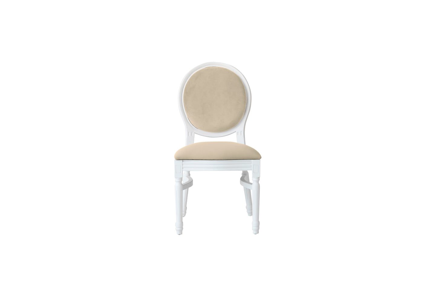 Ami White Chair - Burlap
