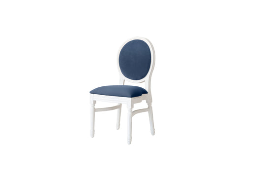 Ami White Chair - Navy Blue 