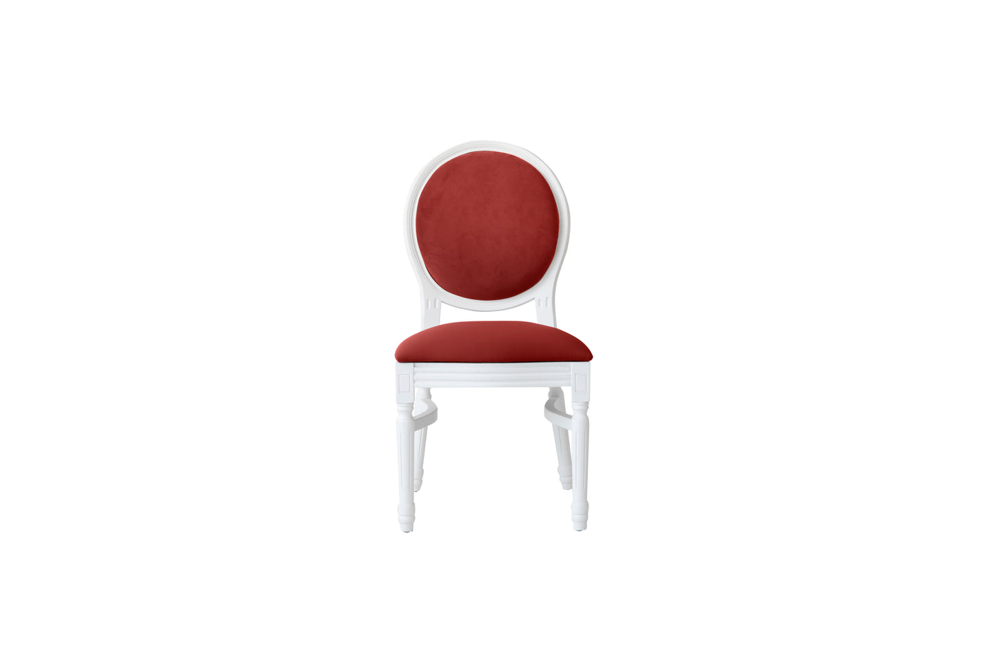 Ami White Chair - Maroon