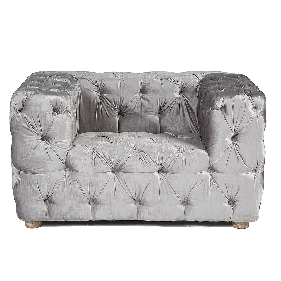 Adelle Tufted Armchair Grey