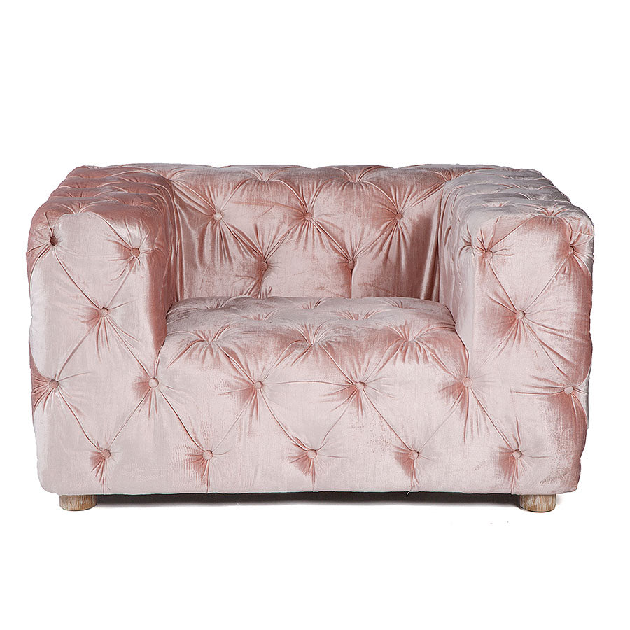 Adelle Tufted Armchair Blush