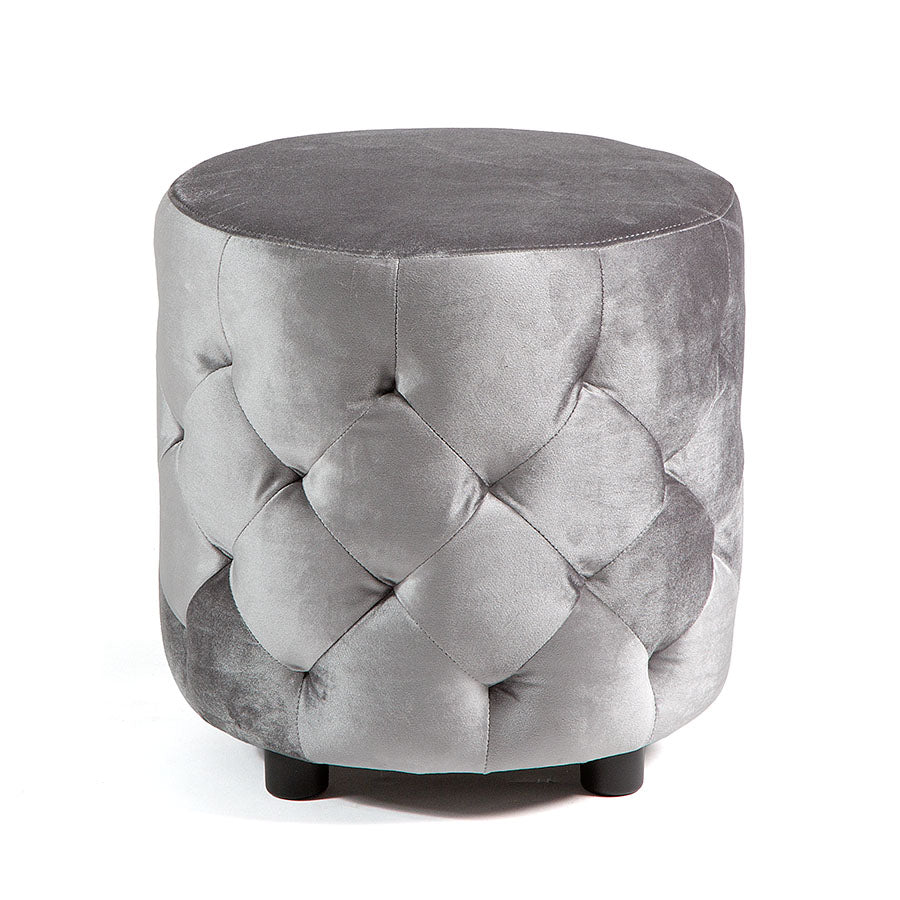 Club Ottoman Grey Velvet
