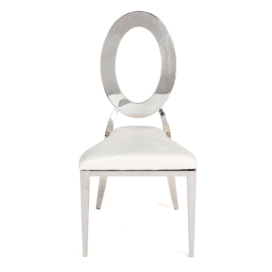 O Chair Silver/Ivory
