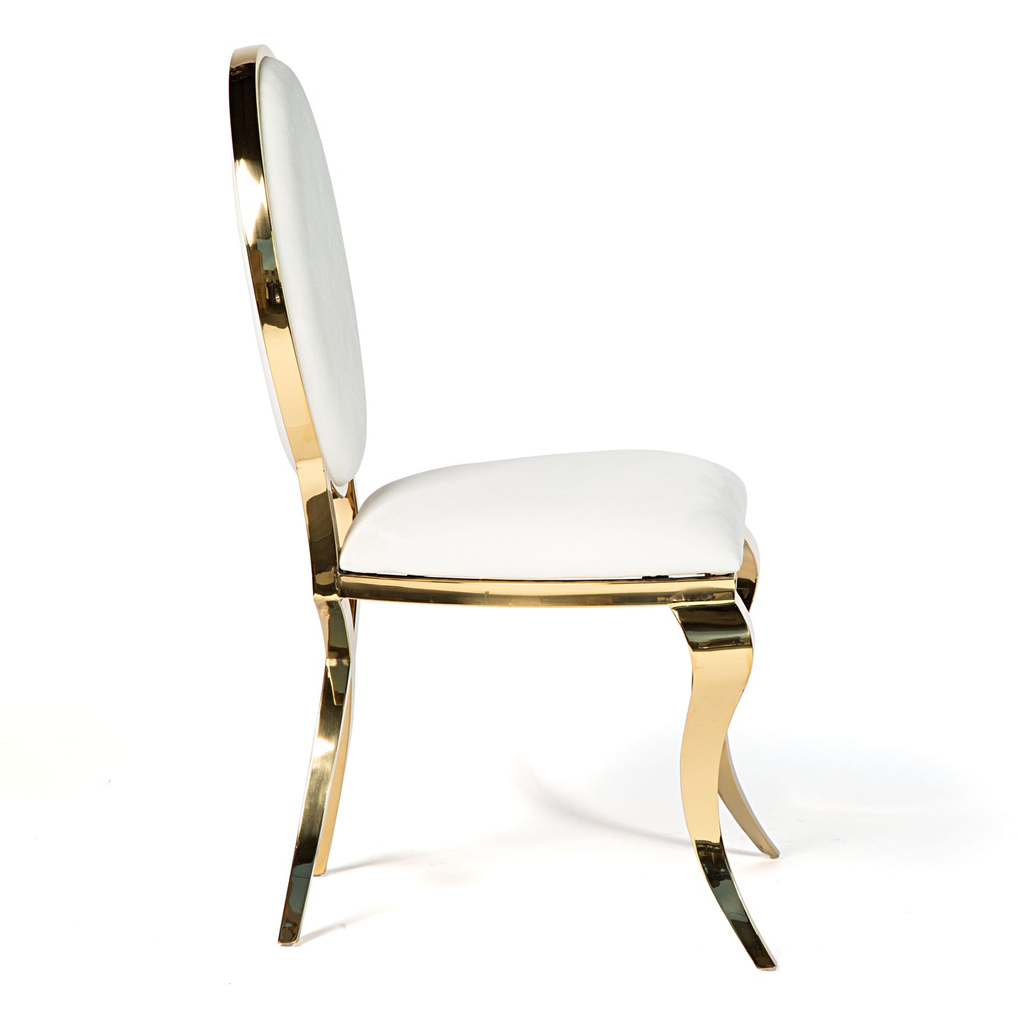 Eloise Chair Gold/Ivory Cushion
