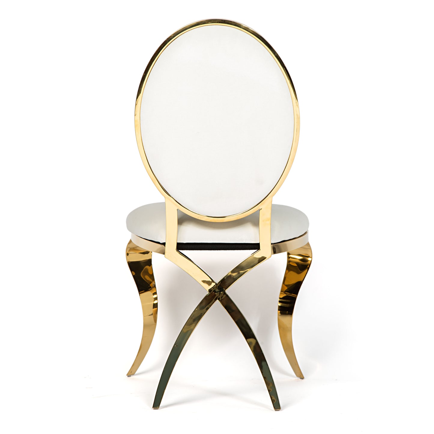 Eloise Chair Gold/Ivory Cushion