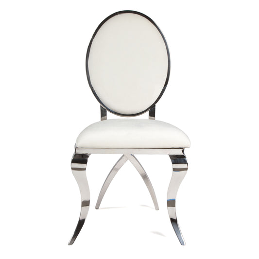 Eloise Chair Silver/Ivory Cushion