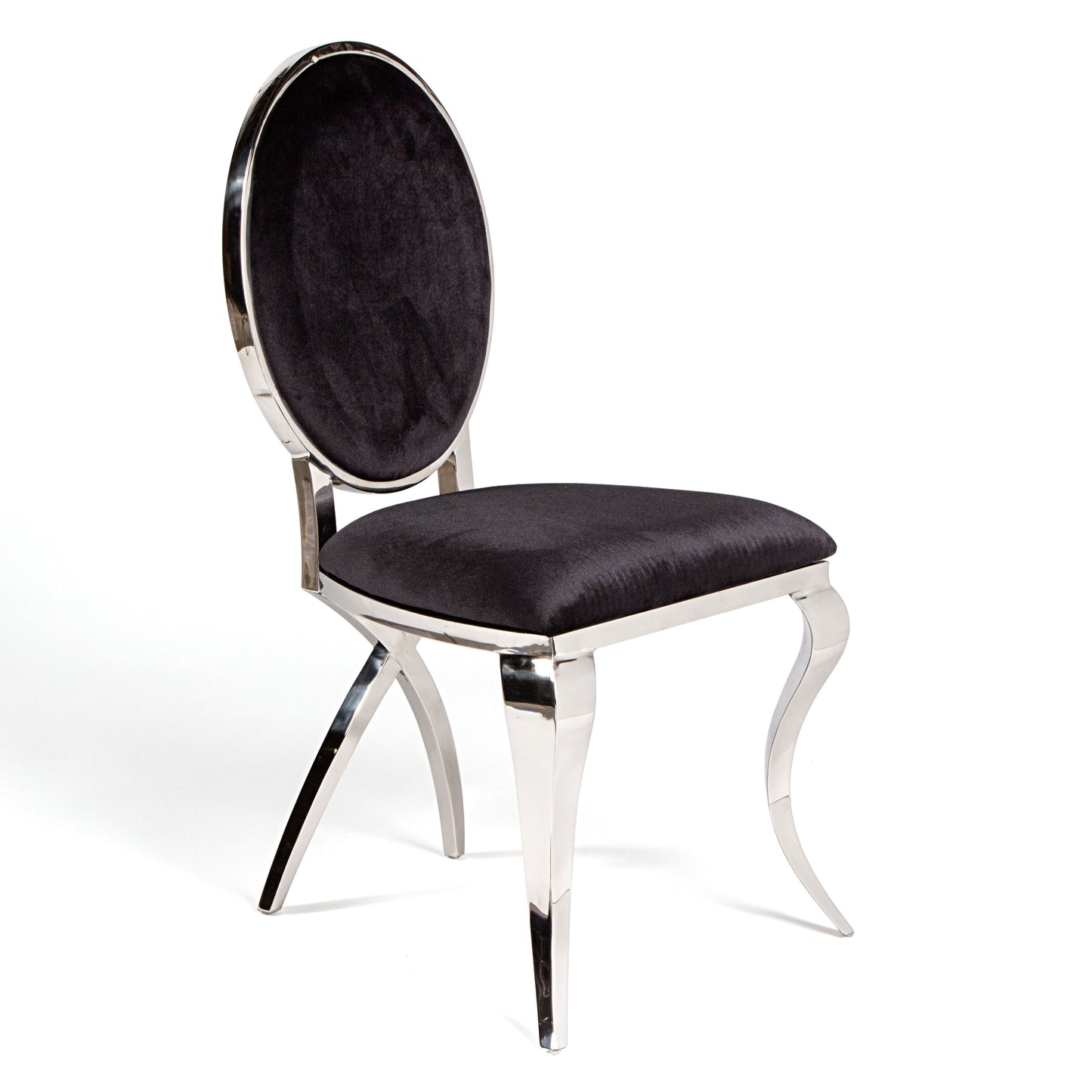 Eloise Chair Silver/Black Cushion