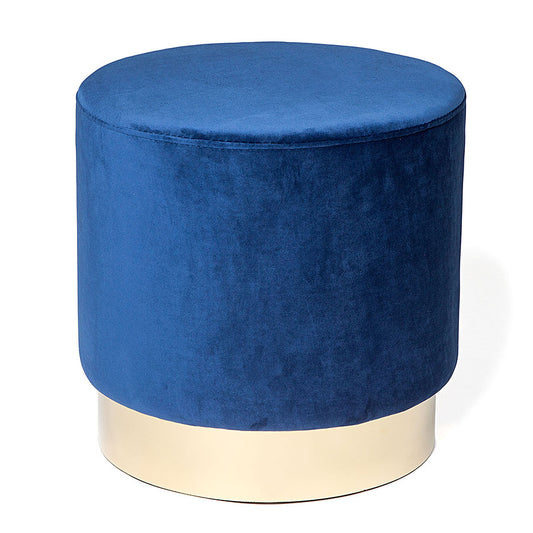 Carter Round Ottoman Blue