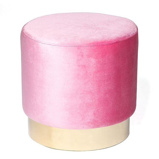 Carter Round Ottoman Pink