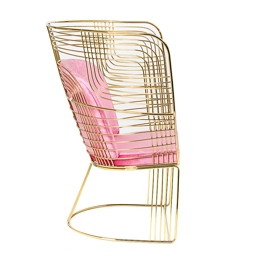 Carter Wire Chair Pink