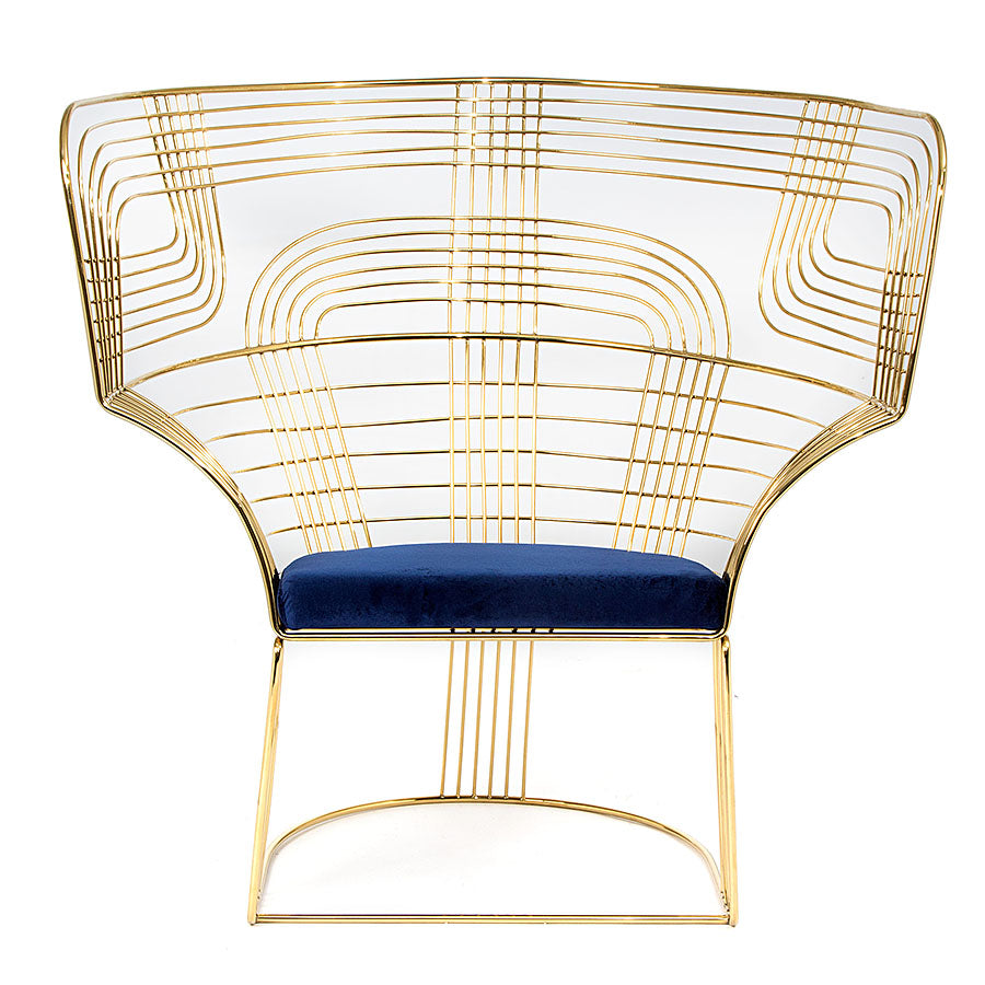 Carter Wire Chair Blue