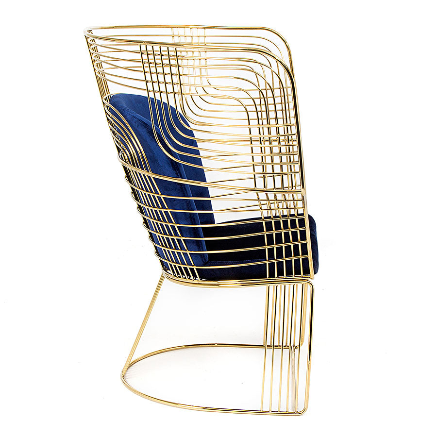 Carter Wire Chair Blue