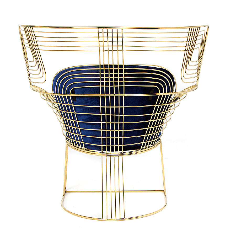Carter Wire Chair Blue