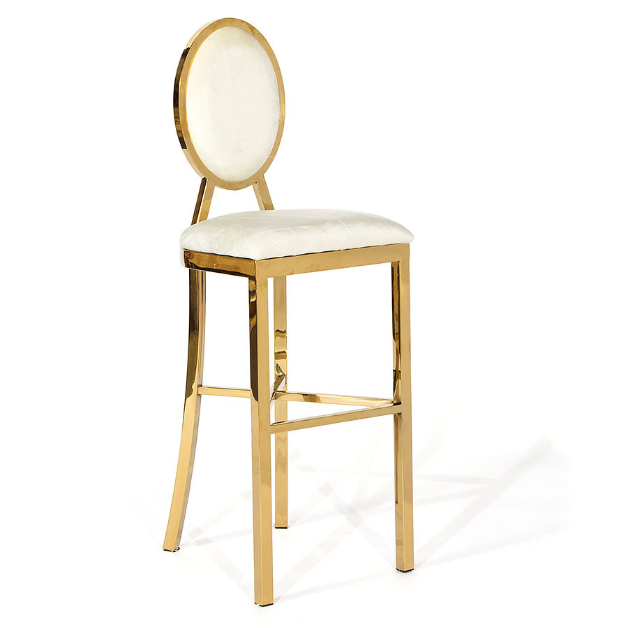 Marie Bar Stool Gold - Ivory