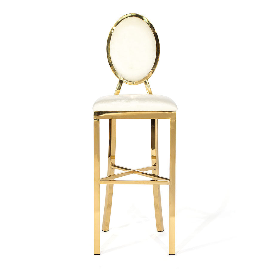 Marie Bar Stool Gold - Ivory