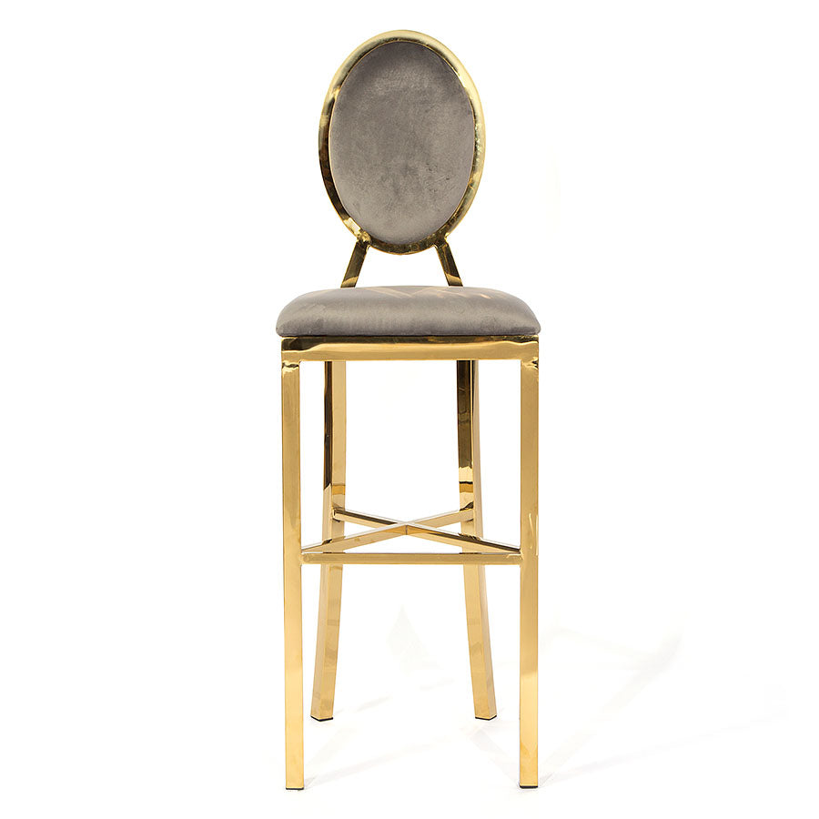 Marie Bar Stool Gold - Grey