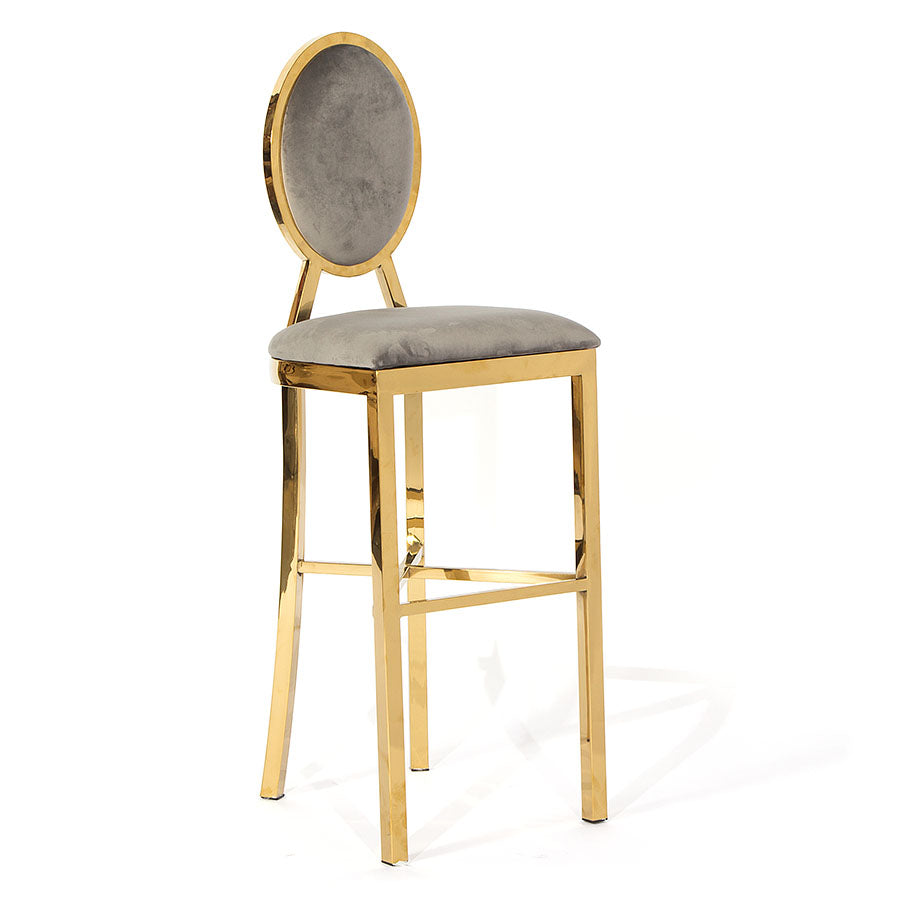 Marie Bar Stool Gold - Grey
